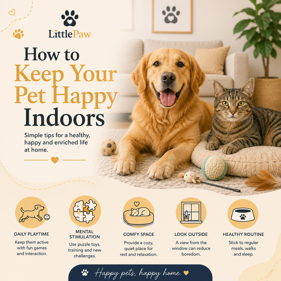 How to Keep Your Pet Happy Indoors