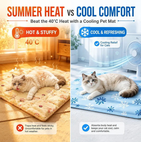 Summer Pet Ice Mat Cool Sleeping Pad Anti-slip Cooling Bed Cushion for Small Medium Large Dogs Cats Indoor Outdoor Use