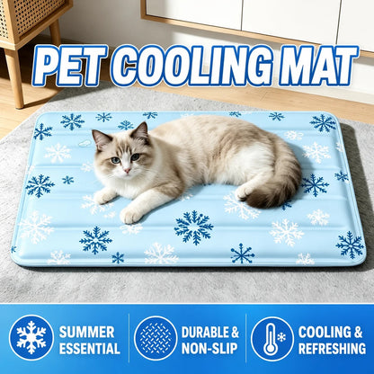 Summer Pet Ice Mat Cool Sleeping Pad Anti-slip Cooling Bed Cushion for Small Medium Large Dogs Cats Indoor Outdoor Use