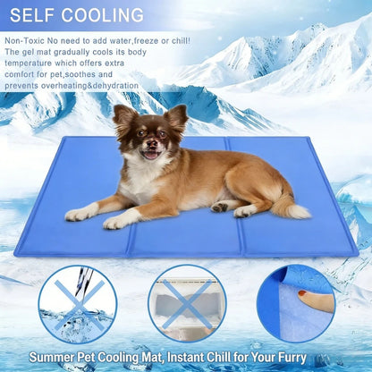 Summer Gel Pet Cooling Bed Mat Wear Resistant Heat Relief Sponge Sleeping Cushion Breathable Cool Pad for Small Medium Dogs Cats