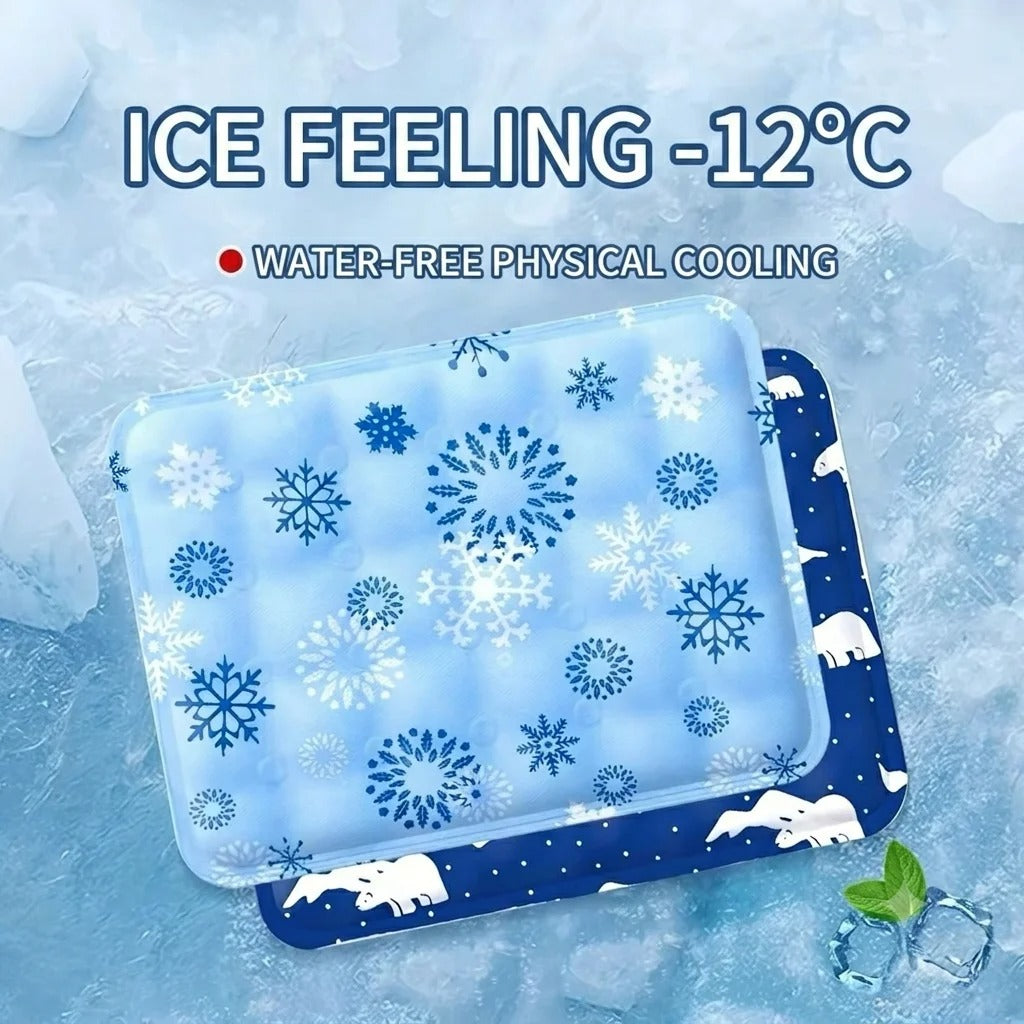 Summer Pet Ice Mat Cool Sleeping Pad Anti-slip Cooling Bed Cushion for Small Medium Large Dogs Cats Indoor Outdoor Use