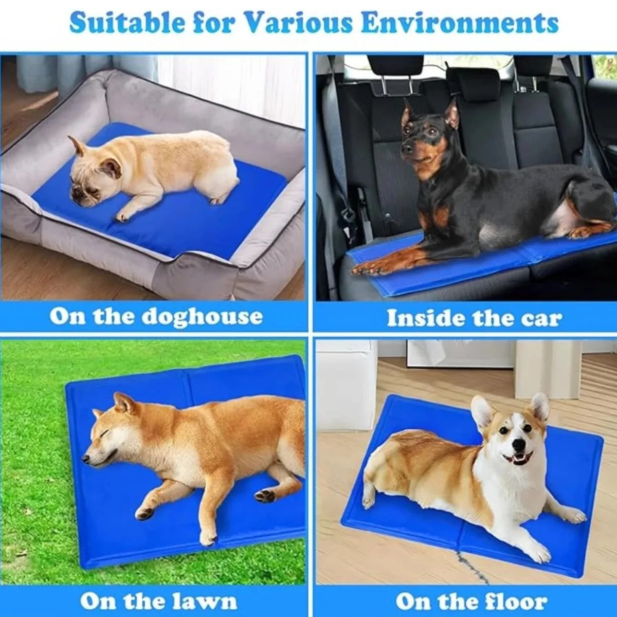 Summer Gel Pet Cooling Bed Mat Wear Resistant Heat Relief Sponge Sleeping Cushion Breathable Cool Pad for Small Medium Dogs Cats